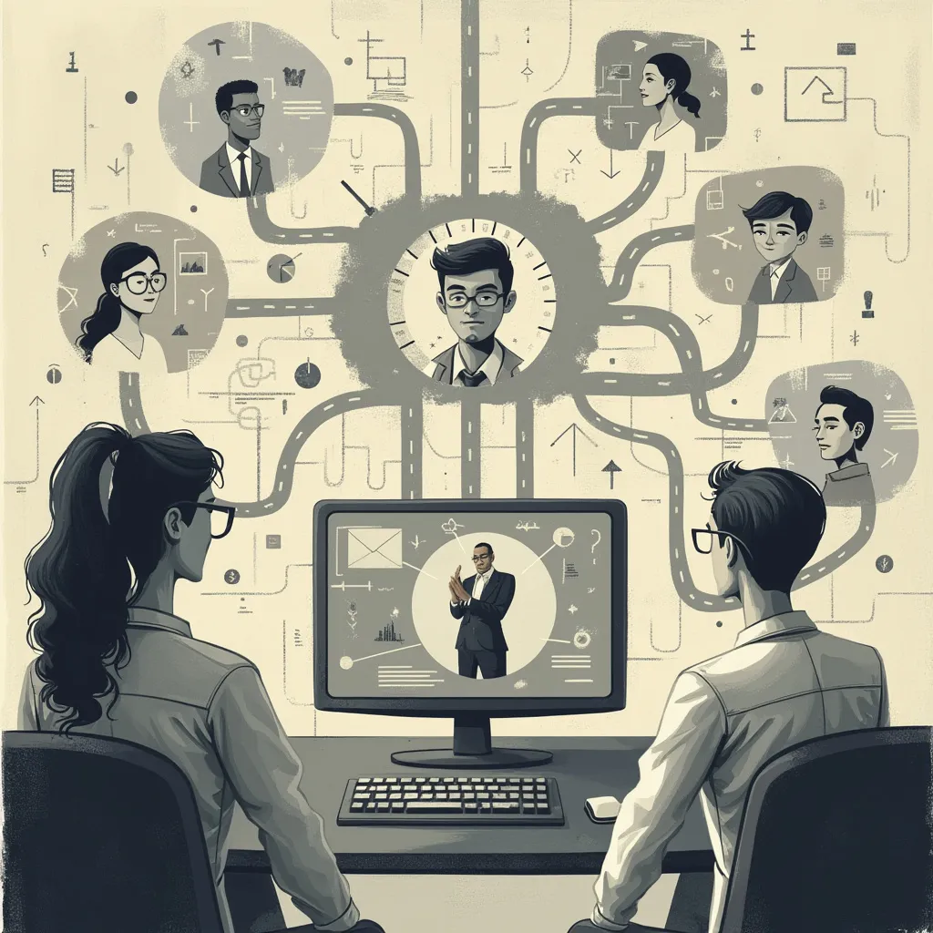 Ilustración para artículo sobre liderazgo remoto